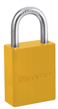 黄色S6835系列粉末涂层铝制挂锁